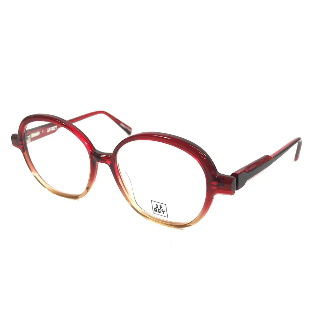 J.F. Rey Eyeglasses Frames JF1529 3960 Red Gradient Round Full Rim 54-16-143